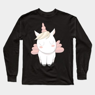 Cute Unicorn Pink Long Sleeve T-Shirt